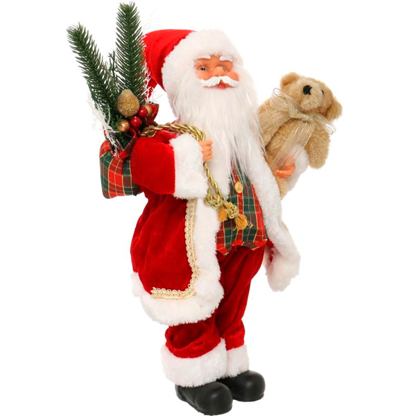 Фигура Дед Мороз ST16175С 40 см красно-зеленый