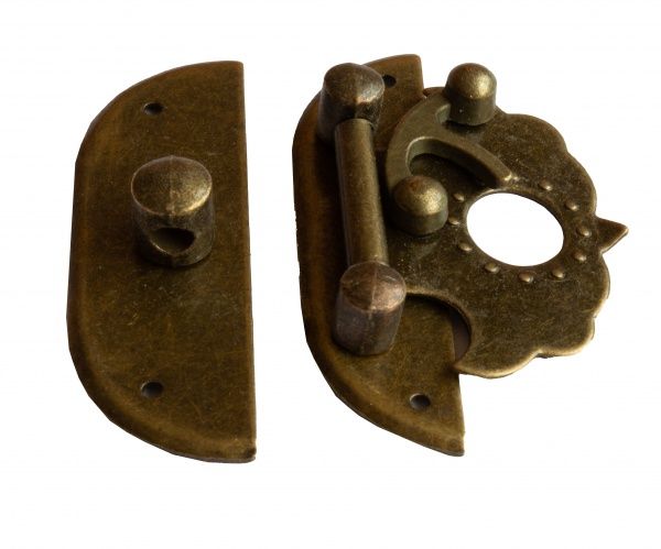 Замок декоративный старая латунь 48х30 мм 1 шт.