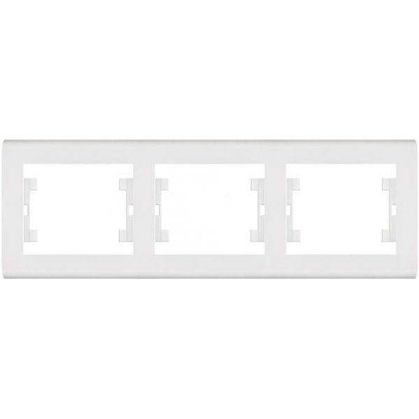 Рамка трехместная Makel Manolya горизонтальная белый 41001703