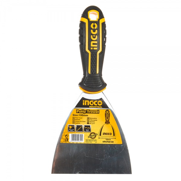 Шпатель 100 мм INDUSTRIAL малярный/обойный INGCO HPUT08100