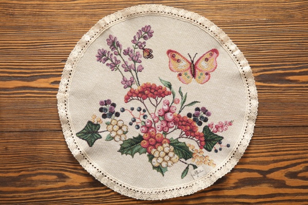 Серветка декоративна Прованс Лавандове поле d35 