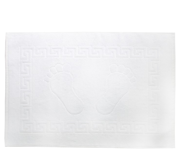 Килимок для ніг 50x70 см білий із малюнком HoReCa