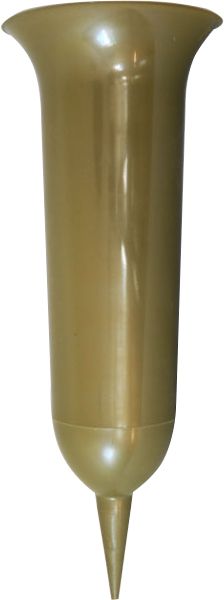 Горшок пластиковый Флакон конус круглый 1,8л золото 