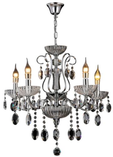 Люстра WunderLicht ОМ3030-45 5x40 Вт E14 сірий 