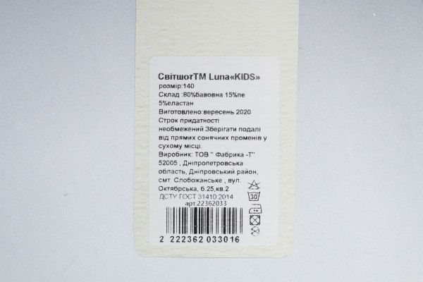 Свитшот Маленькие люди 5 р.116 серый 