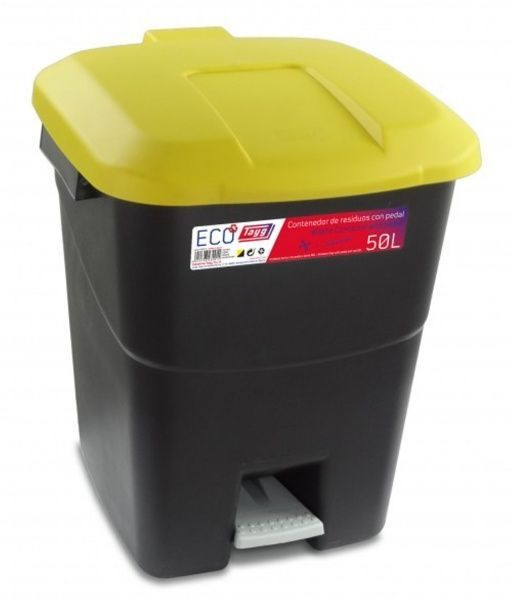 Ведро для мусора Tayg Eco 50 л 40x43x51 см с педалью и ручками (430015)
