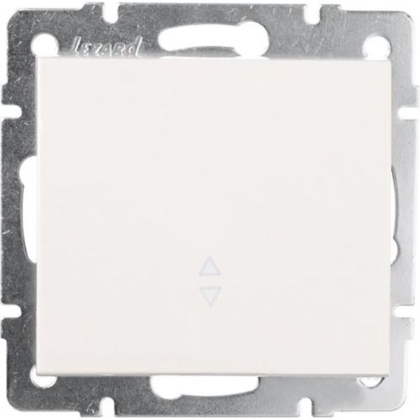 Переключатель проходной одноклавишный Lezard Rain без подсветки 220В крем 703-0388-105