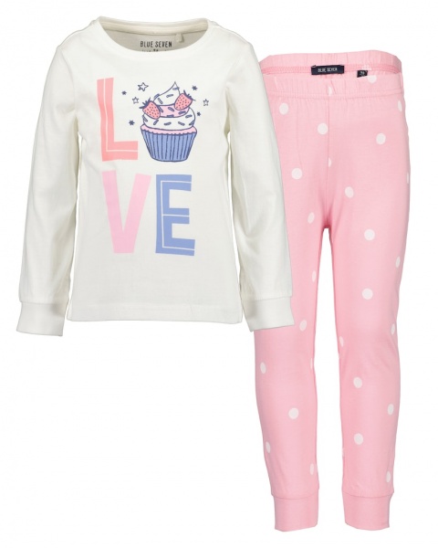 Піжама для дівчаток Blue Seven LOVE р.110 азалія 777523 X5416 