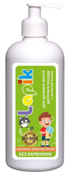 Жидкость для ручного мытья посуды Lapik с ароматом банана 0,5л