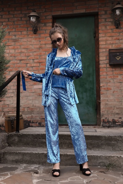 Брюки женские Vivioji BRW-20-16 XL морская волна