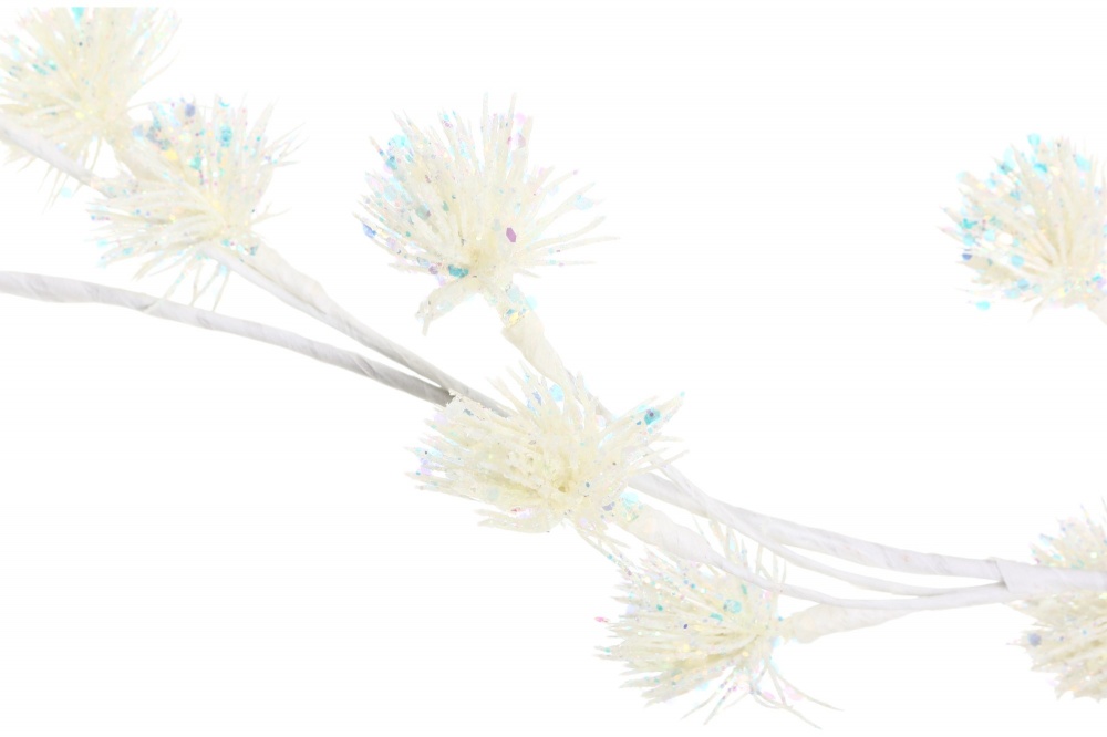 Гирлянда декоративная с ежиками белый 1,2 м