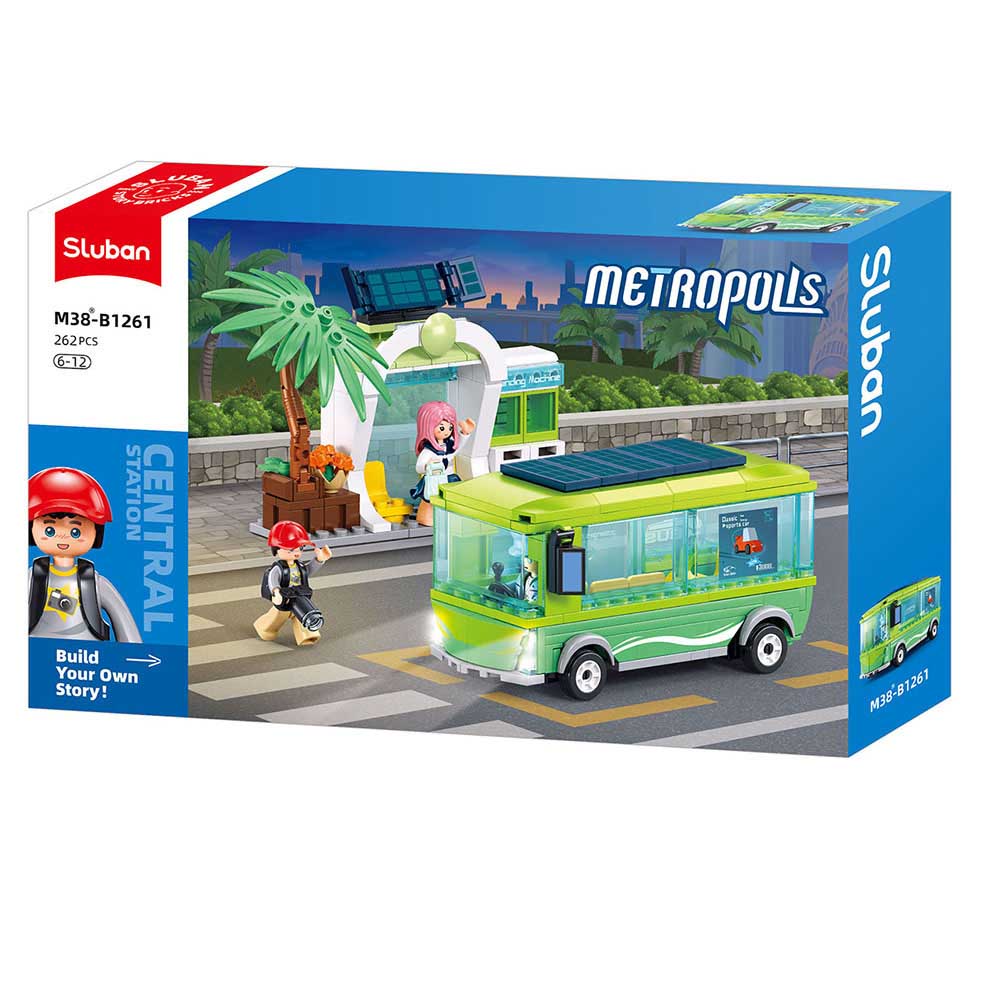 Конструктор Sluban Metropolis Новий електричний автобус M38-B1261