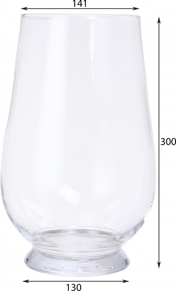 Ваза скляна Wrzesniak Glassworks Mira 30 см прозора 17-1264E