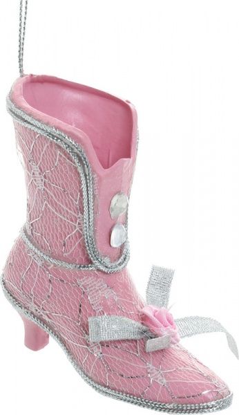 Подвеска Королевский сапог розовый 8,3 см DL110259D  