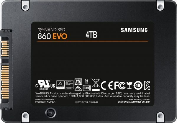 SSD-накопитель Samsung 860 EVO SATA V-NAND 3bit 4000GB 2,5