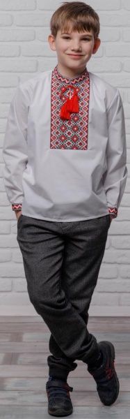 Вышиванка для мальчиков Сварга Эпицентр 1 р.116-122 красно-черный 