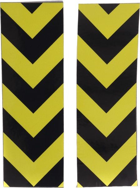 Светоотражающая лента черно-желтая 100х300 мм