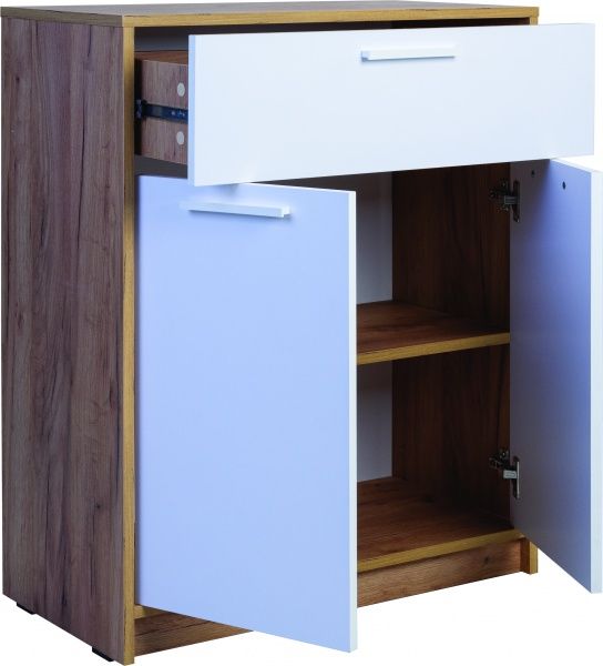 Комод Nowy Styl COTTA 1Ш2Д 710х883х354 дуб золотой/белый 