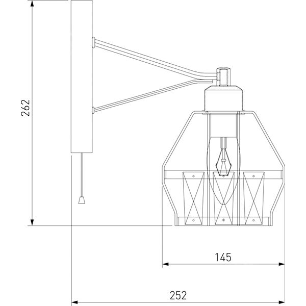 Бра Strotskis Lord 70075/1 1x60 Вт E14 черный 
