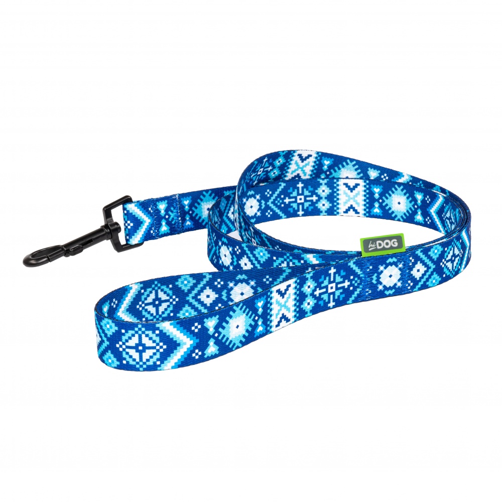 Поводок HiDog Вишиванка синяя 123\1047