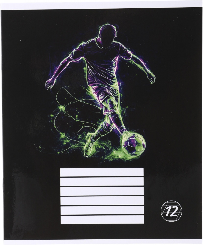 Тетрадь школьная Neon movement_25 12 листов коса линия Nota Bene