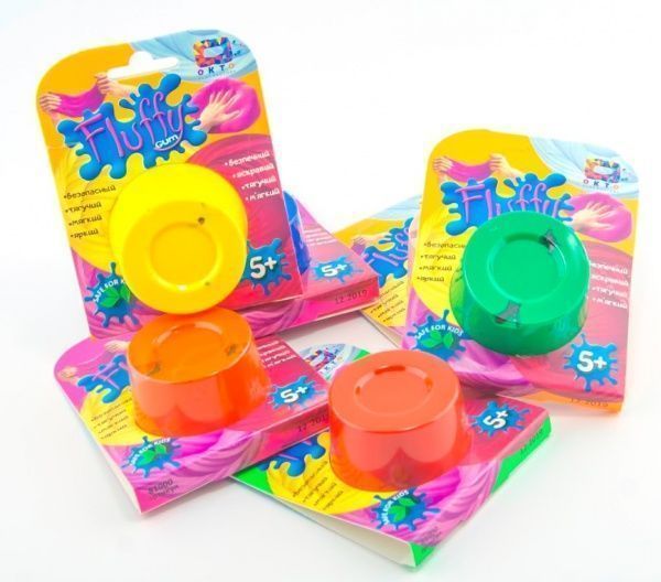 Лизун-антистресс OKTO Флаффи в стакане с приложением 45 г 81000