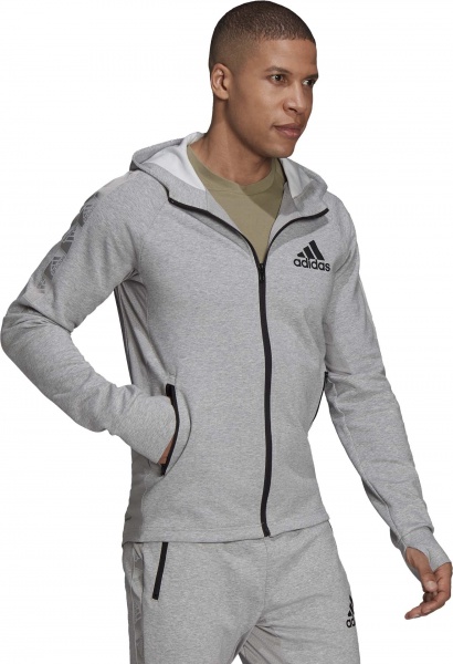 Джемпер Adidas M MT FZ HD H28797 р. M сірий