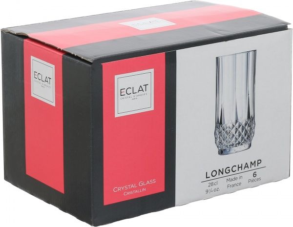 Набор стаканов высоких Longchamp 280 мл 6 шт. L7554 Eclat