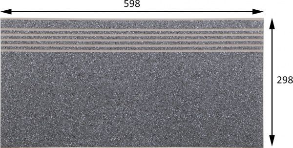 Плитка Cersanit Милтон темно-серая ступенька 29,8х59,8 