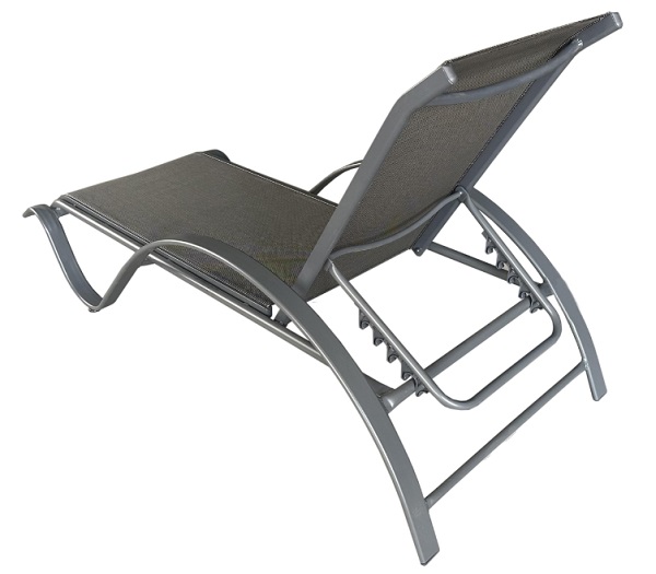 Шезлонг Indigo алюмінієвий сірий 67x194 см