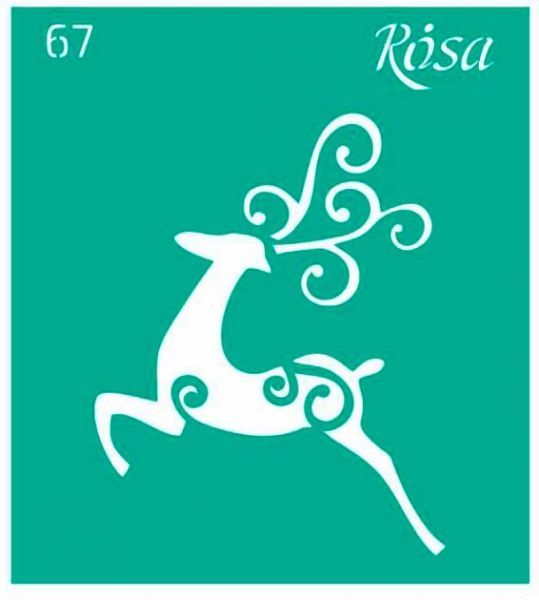 Трафарет многоразовый самоклеящий №67 серия Новый год 90х100 мм Rosa Talent
