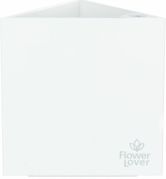 Горшок пластиковый Plastkon Flower Lover Triangle треугольный 3л белый 