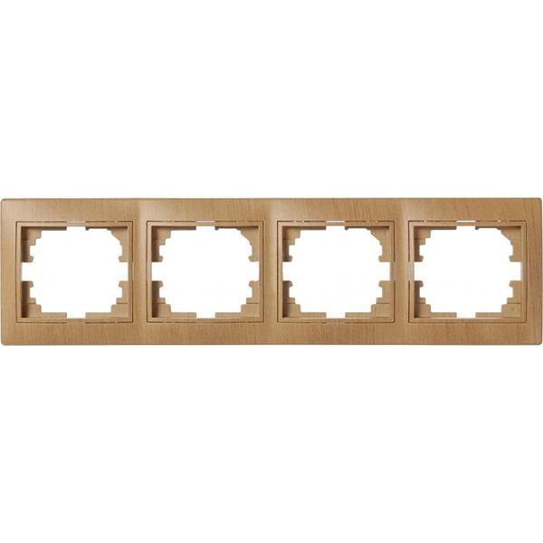 Рамка четырехместная Lezard MIRA горизонтальная дуб матовый 701-5100-149