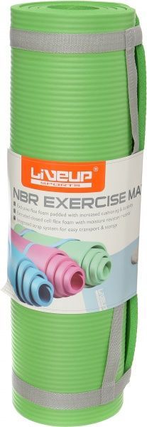 Килимок LiveUp NBR MAT 1800х600х12 мм NBR зелений