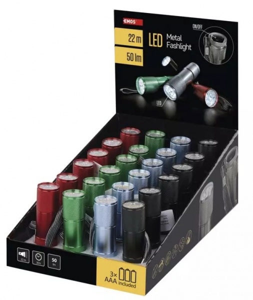 Фонарик Emos P3848A LED 50Lm 3xAAA в ассортименте