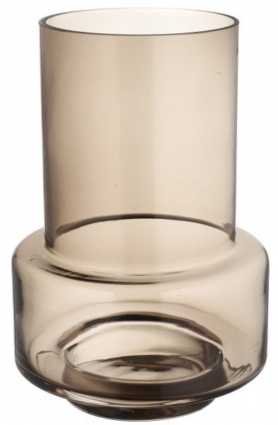 Ваза скляна Wrzesniak Glassworks Колба 25 см топаз 