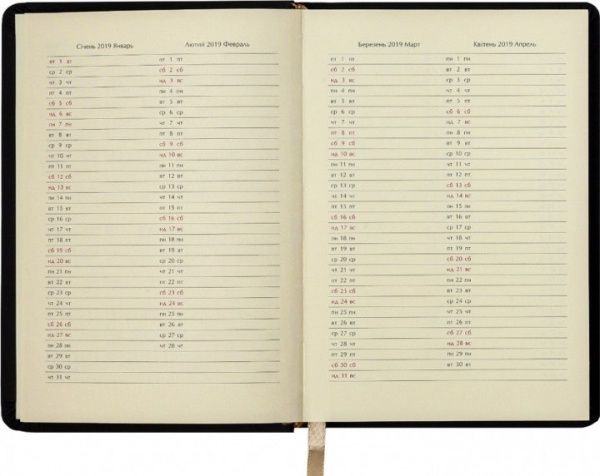 Щоденник 2019 RELAX A6 датований золотий Buromax BM.2534-23 