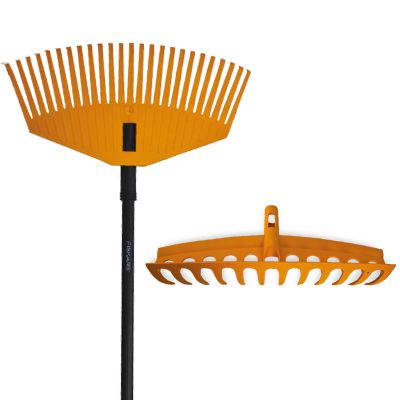 Набір Fiskars: граблі для листя + універсальні граблі + держак