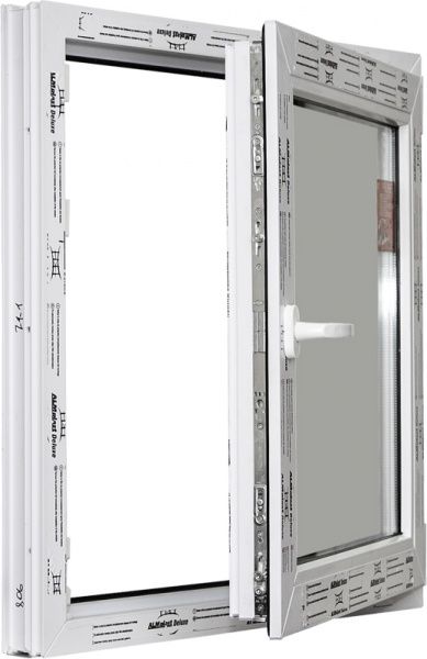 Окно поворотно-откидное ALMplast Delux 70 800x800 мм правое 