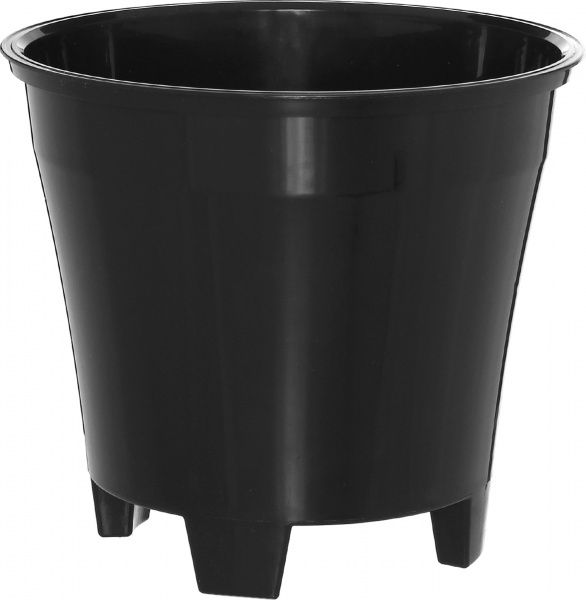 Горщик пластиковий Santino Арте круглий 3,5л червоний/чорний 