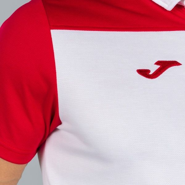 Поло Joma POLO SHIRT HOBBY II WHITE-RED S/S 101371.206 S білий