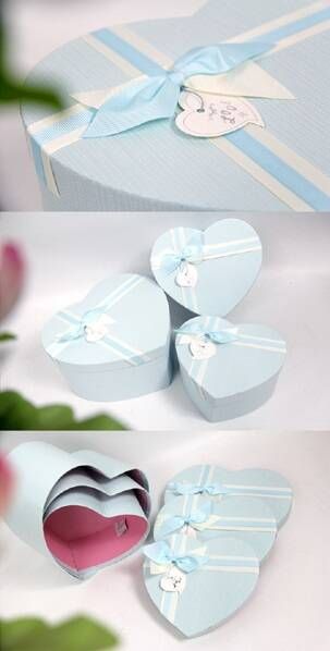 Коробка подарочная UFO Сердце 5039-011 18х20х10 Blue