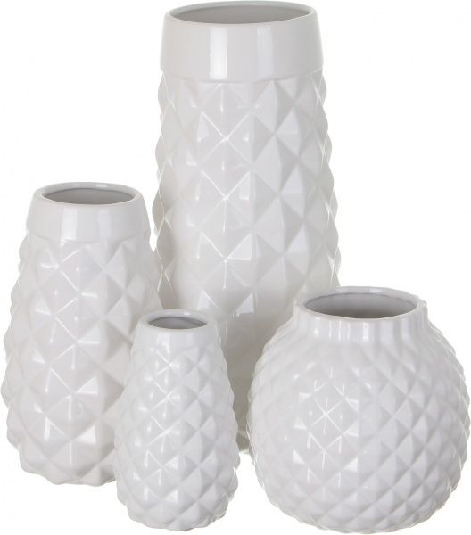 Ваза керамічна біла JOL16038-2 12,5х24,5 см Herisson