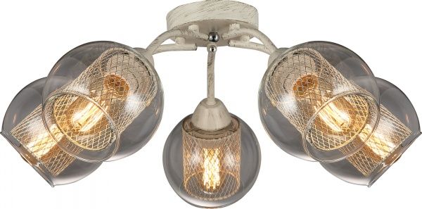 Люстра стельова Altalusse 5x40 Вт E27 білий крем INL-6145C-05 