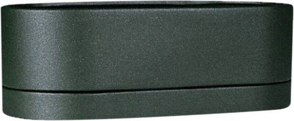 Горшок керамический Larsan с поддоном низкий овальный 2,6 л оливковый 