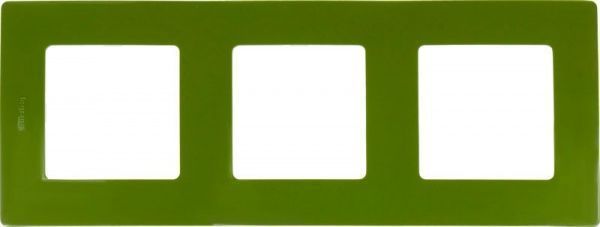 Рамка трехместная Legrand Etika универсальная зеленый папоротник 672543