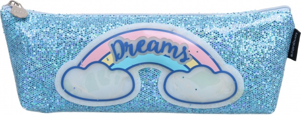 Пенал на молнии Dreams радуга голубой