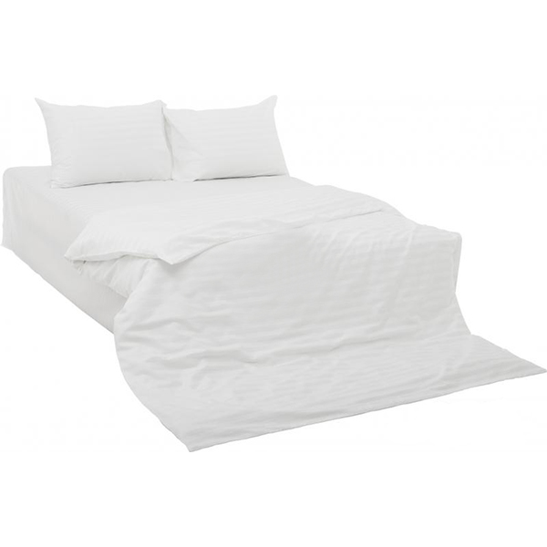 Комплект постельного белья Сатин страйп 1,5 белый Ярослав