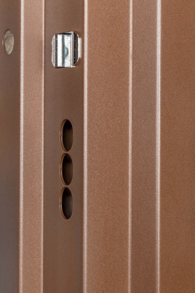 Дверь входная Булат Elegant 703 Metalic Wood - коричневая коричневый 2050x950 мм левая