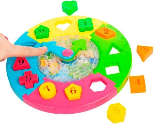 Игровой набор Bebelino Часы-пазл с лабиринтом и сортером 2